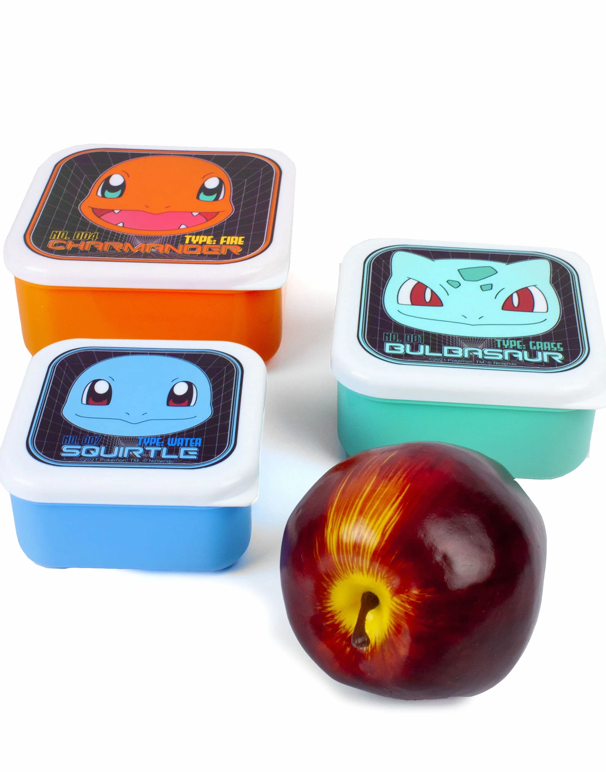 Pokemon Lunchtaschen-Set | Abenteuer mit Pikachu, Bulbasaur, Squirtle, Charmander | 5-teilige Schulessentasche mit BPA-freier Wasserflasche und Snacktöpfen | Spaß in Einheitsgröße
