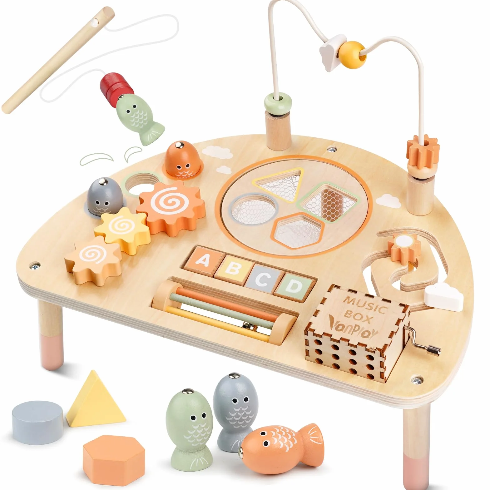 Vanplay Spieltisch Ab 2 Jahr Baby Spielzeug Spieltisch Kinderspielzeug Montessori Spielzeug 2 3 4 5 Jahre Baby Activity Spiel