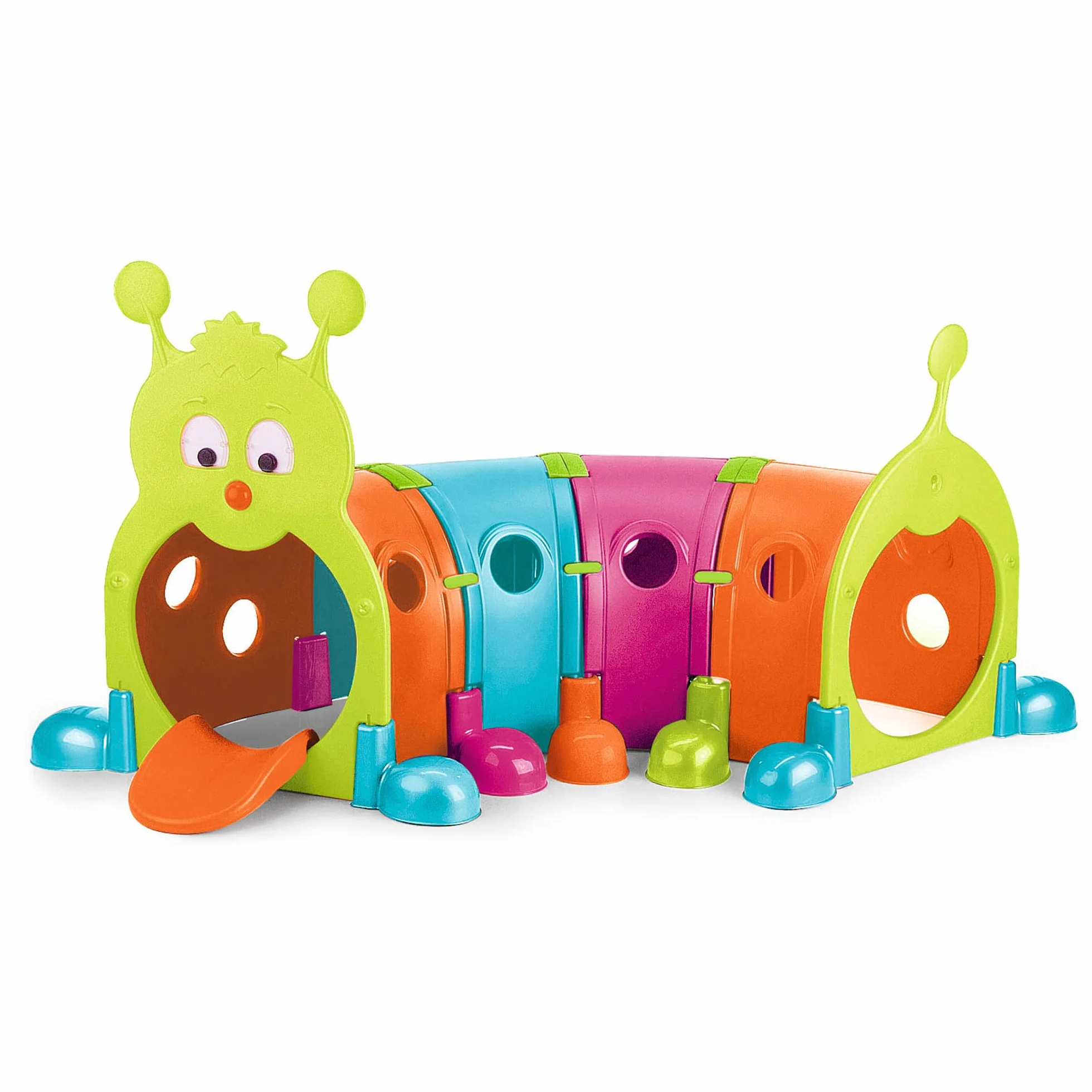 FEBER - Febergus, Kinder-Sporttunnel, Indoor und Garten, mit 4 erweiterbaren bunten Modulen, Outdoor-Spielzeug für Jungen und Mädchen +3 Jahre, Famosa (FEU12000)