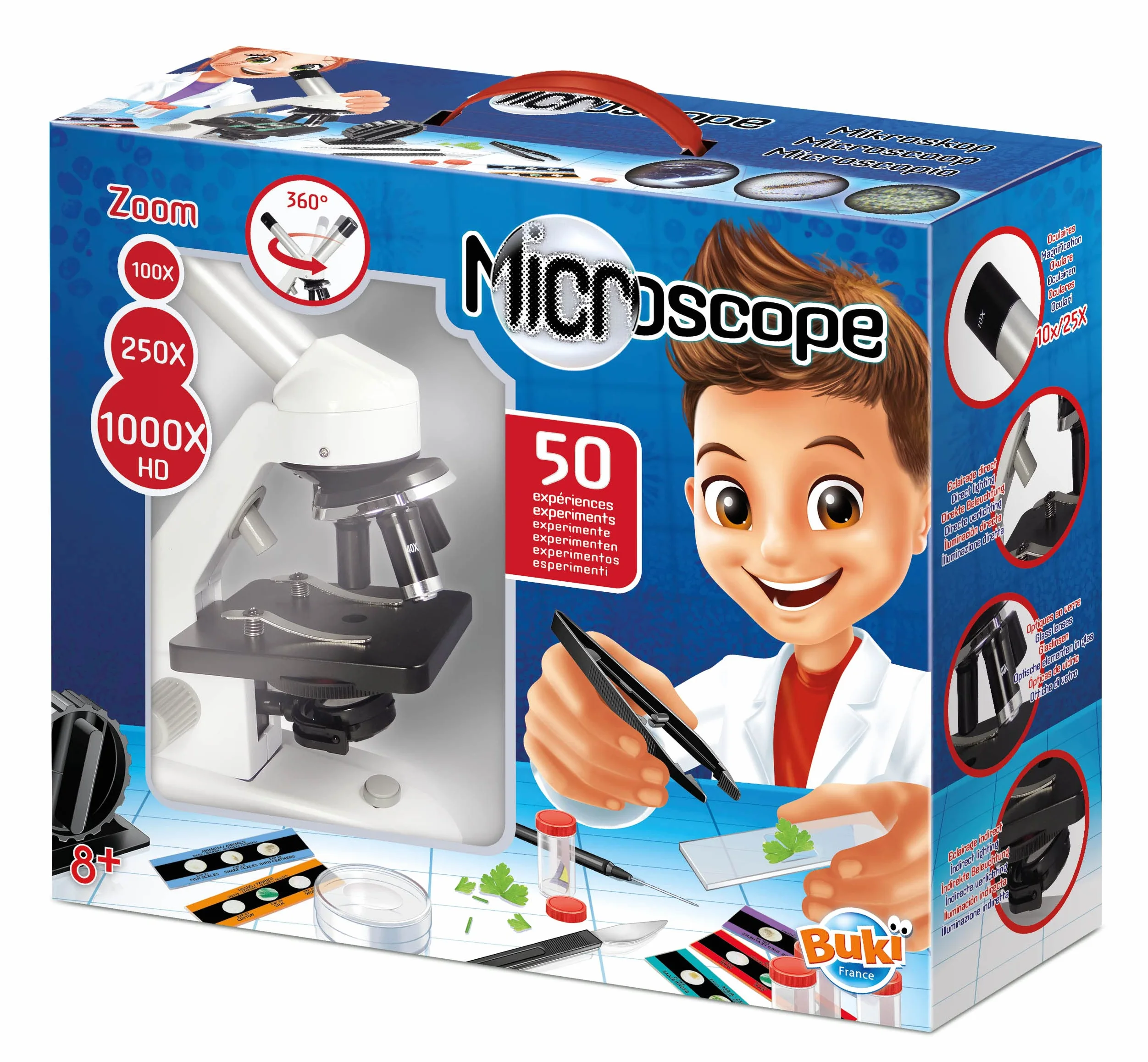 Buki - MR600 - Mikroskop 50 Experimente, Weiß