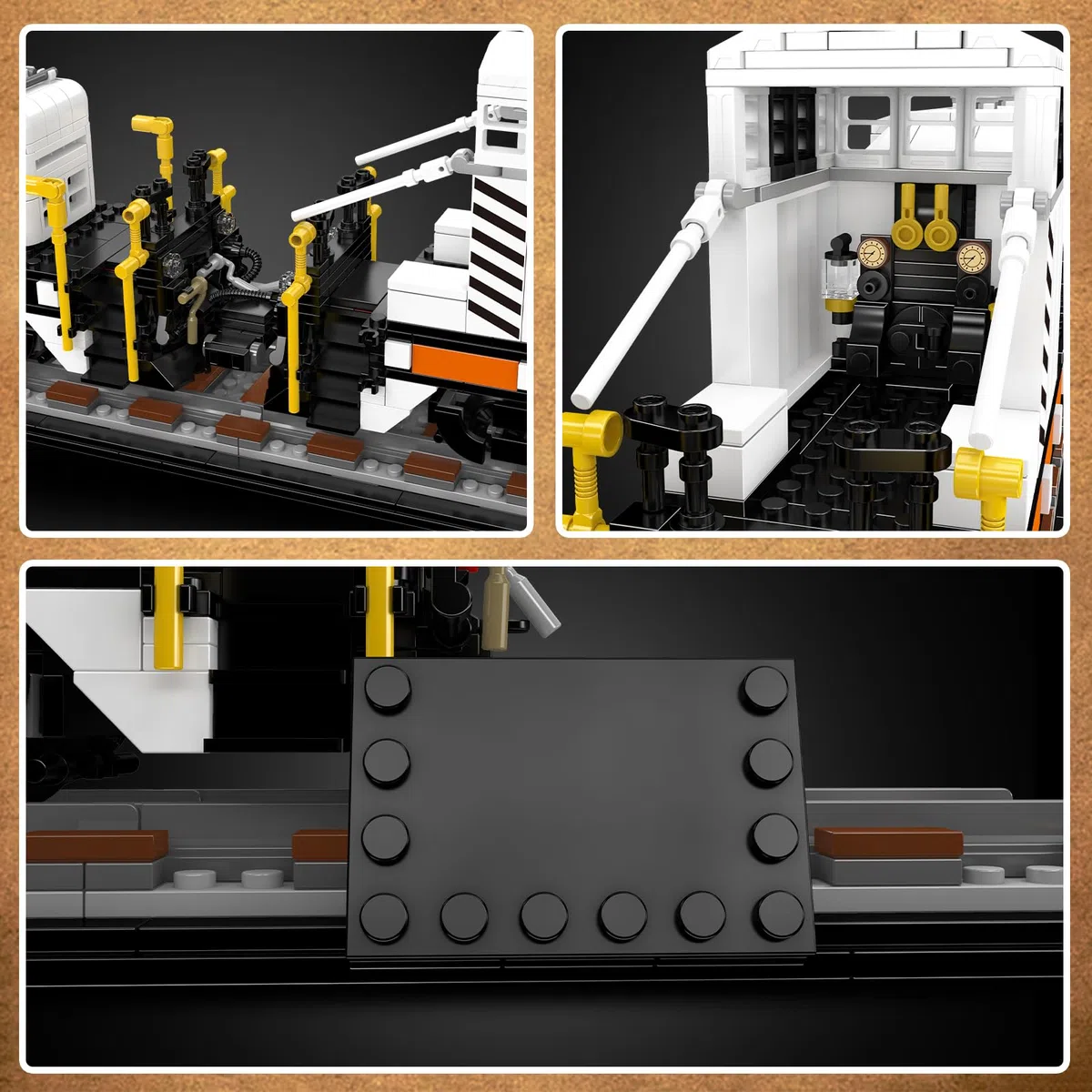 Mould King 12051 Technik Zug Bausteine Modell, 2462 Teile Statische Version Zug Blockmodell, Train Eisenbahn Kit als Spielzeug und Geschenk (14 Jahre und älter)