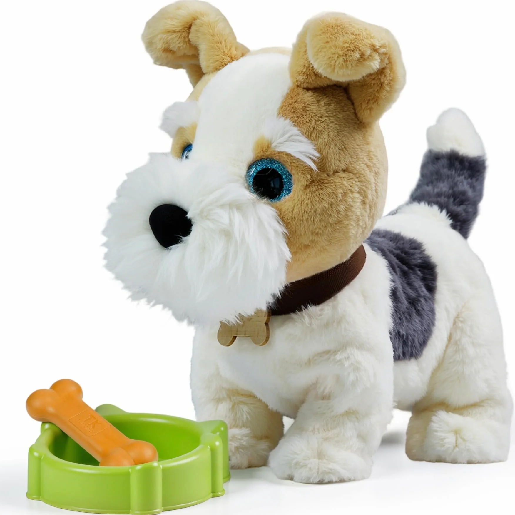 OR OR TU Hund Spielzeug Kinder, Sprachgesteuerte Plüsch Spielzeug Hunde, Elektronische Haustiere, die Singen, Bellen, Laufen und Sich Hinsetzen, Realistische Interaktive Welpen Spielzeuge für Kinder
