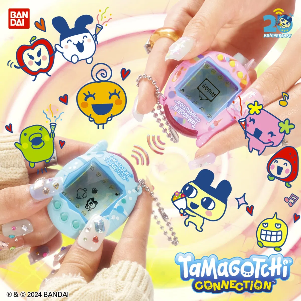 Bandai – Tamagotchi Connection Neon Planet – Interaktives Virtuelles Haustier mit Infrarot-Verbindung – Großes Display auf Deutsch – 50 Freischaltbare Charaktere – Kinderspielzeug ab 6 Jahren – 44028