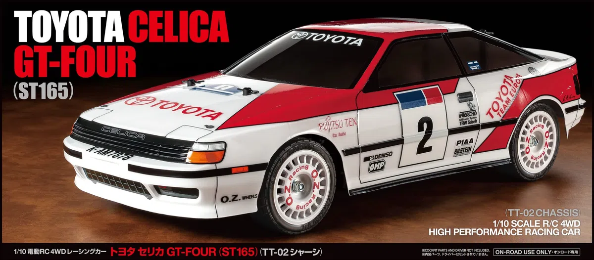 Tamiya 58718 1:10 RC Toyota Celica GT-Four TT-02 - ferngesteuertes Auto, RC Fahrzeug, Modellbau, Bausatz zum Zusammenbauen, Hobby, Basteln, RC Modellbau, Weiss/Opulenter Garten