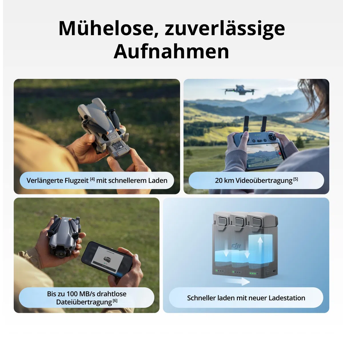 Drohne-Paket - DJI - Mini 5 Pro Fly More Combo - CMOS-Kamera 1 - DJI RC2 Fernbedienung + Zubehör