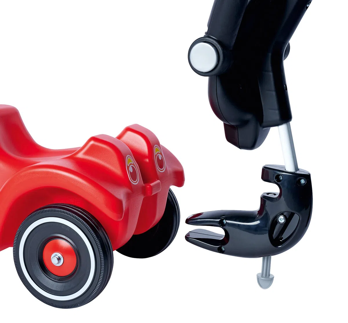 BIG-Premium-Schubstange - 4-fach höhenverstellbare Schiebestange, für die BIG-Bobby-Car Modelle Classic, Next, New und Neo, für Kinder ab 1 Jahr, Schwarz