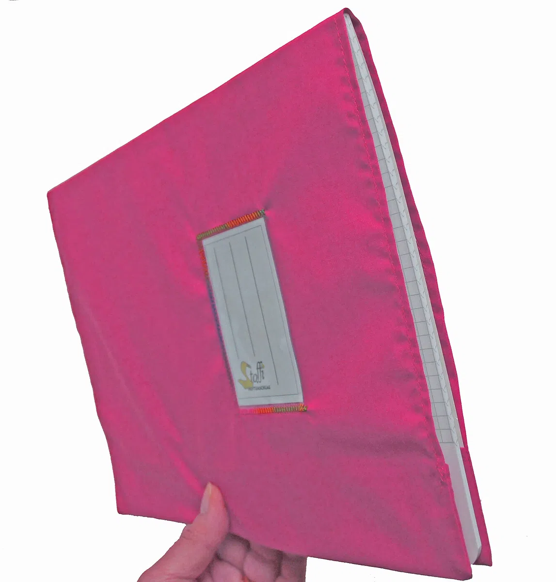 Heftschoner aus Stoff für Schulhefte Din A4 und Din A5, nachhaltig, handmade (Din A4, rosa)