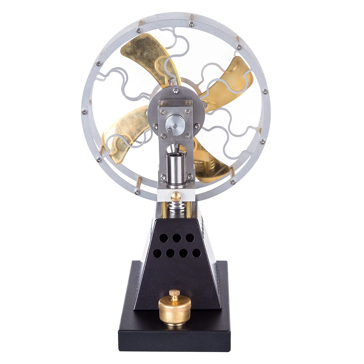 CreativeBlocker Stirlingmotor Model Erwachsen- Ventilator Metall Stirlingmotor Funktionsfähig mit Alkohollampen, Dampfmaschine Modell, Experimentierkasten Wissenschaft Geschenk