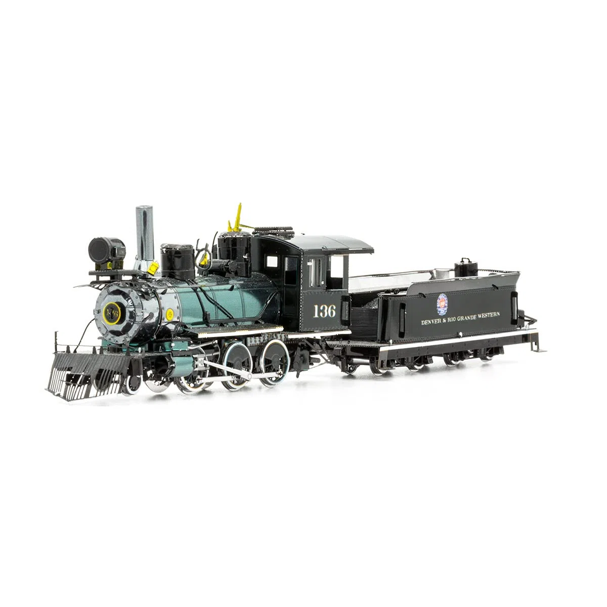Metal Earth 3D-Puzzle Dampflokomotive 2-6-0, Metallpuzzle, Ferne Westen, Modelle für Erwachsene, herausfordernde Level, 19,5 x 3,5 x 4,8 cm
