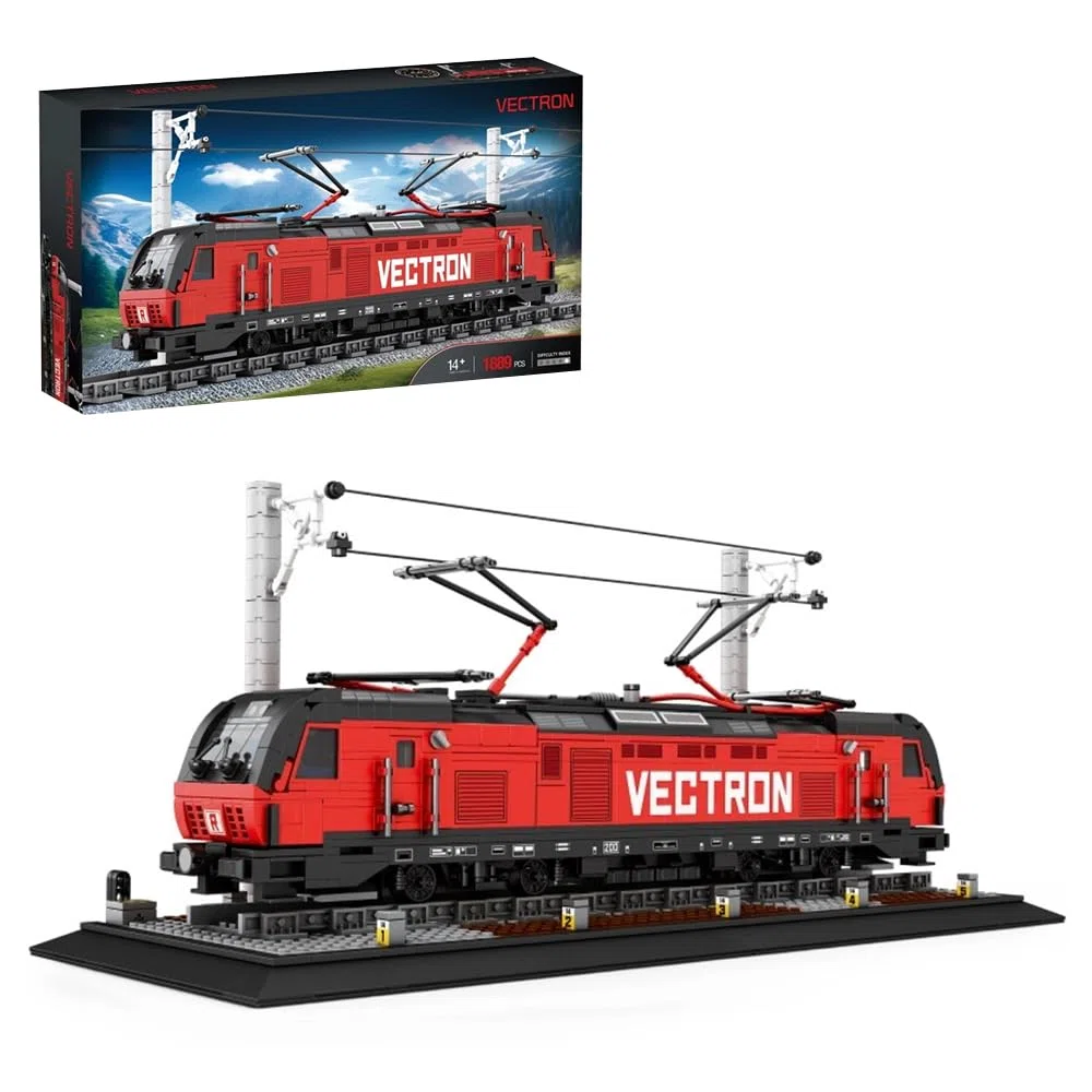 barweer Klemmbausteine Train, Vectron-European Electric Passenger City Zug ​​​​Bausteine mit Eisenbahn Schienen, Technik Züge Bahnhof Modell Geschenk Sets für Erwachsene und Kind (1889+ Teile)