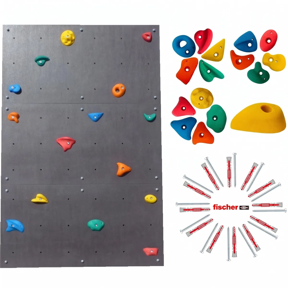 Kletterwand - Klettergerüst für Outdoor - Boulderwand für Garten, Holzhaus, Spielplatz