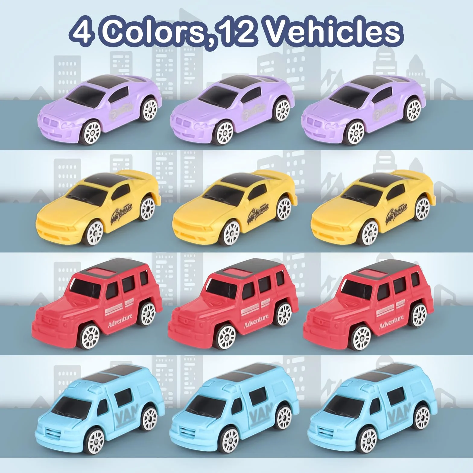 deAO 2 IN 1 Auto Garagen Spielset mit Musik und Lichteffekten für Kinder - tolles Geschenk für Autoliebhaber (15 STK)