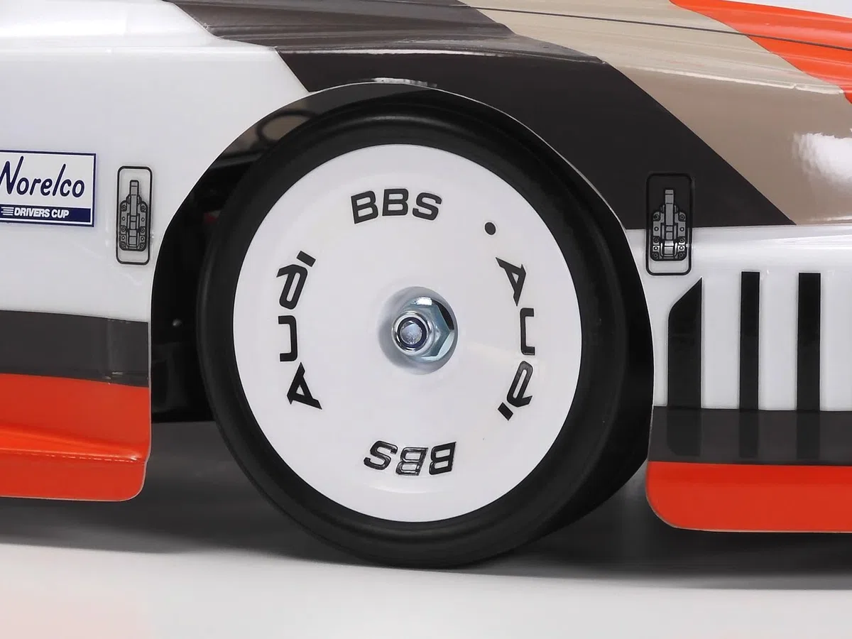 Tamiya 47511 1:10 RC Audi 90 Quattro Racing Lackiert TT-02 - ferngesteuertes Auto, Fahrzeug, Modellbau, Zusammenbauen, Hobby, RC Bausatz, Weiß, Smoke