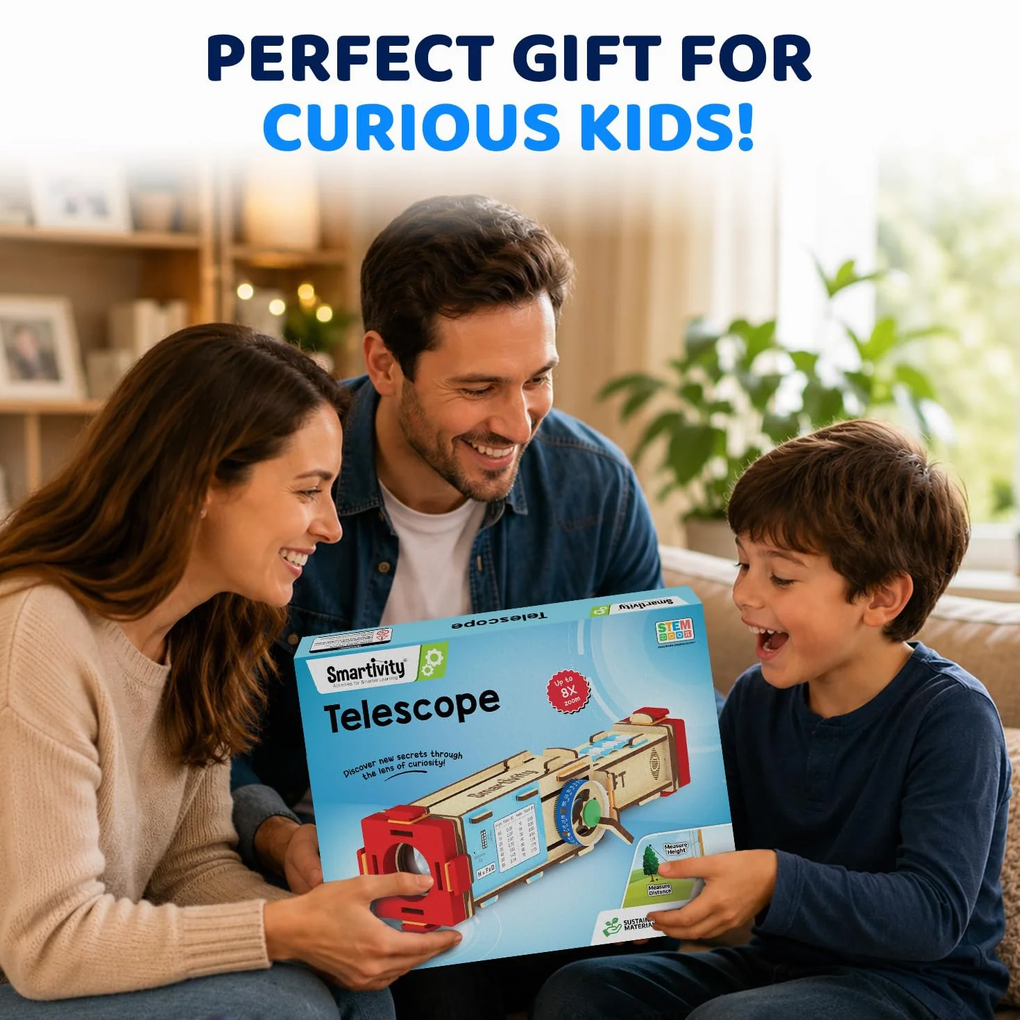Smartivity Teleskop DIY STEM-Projekte für Kinder im Alter von 8–12–14 Jahren, messen Sie Höhe und Entfernung, perfektes lustiges Geschenk für Kinder im Alter von 8, 10, 12, 14 Jahren alte Jungen und