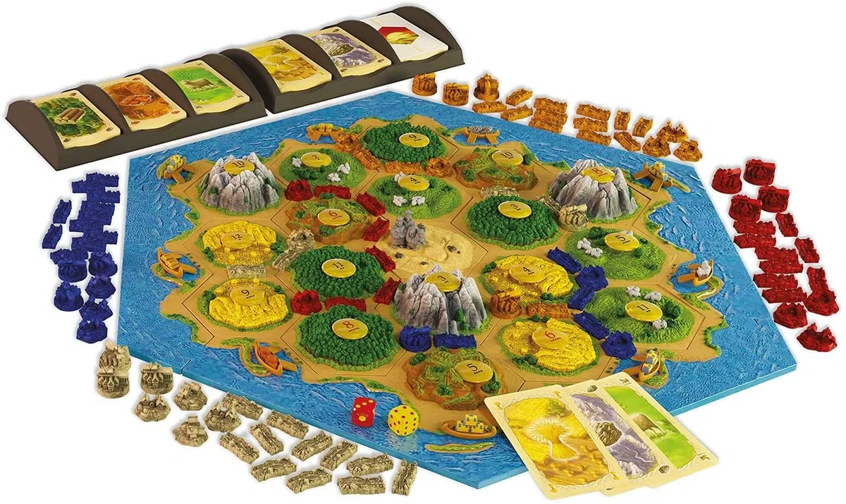 KOSMOS 682262 Catan - 3D-Edition, Siedler von Catan als hochwertige 3D-Edition, Strategiespiel für 3-4 Personen ab 10 Jahren, Brettspiel-Klassiker, Eigenständiges Spiel