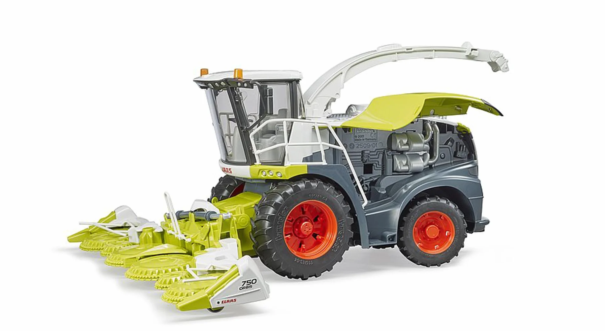 bruder 02134 - Claas Jaguar 980 Feldhäcksler - 1:16 Fahrzeug, Bauernhof, Landwirtschaft, Traktor, Trecker, Schlepper, Bulldog, Erntemaschine, Maisgebiss, Feldarbeit, Spielzeug