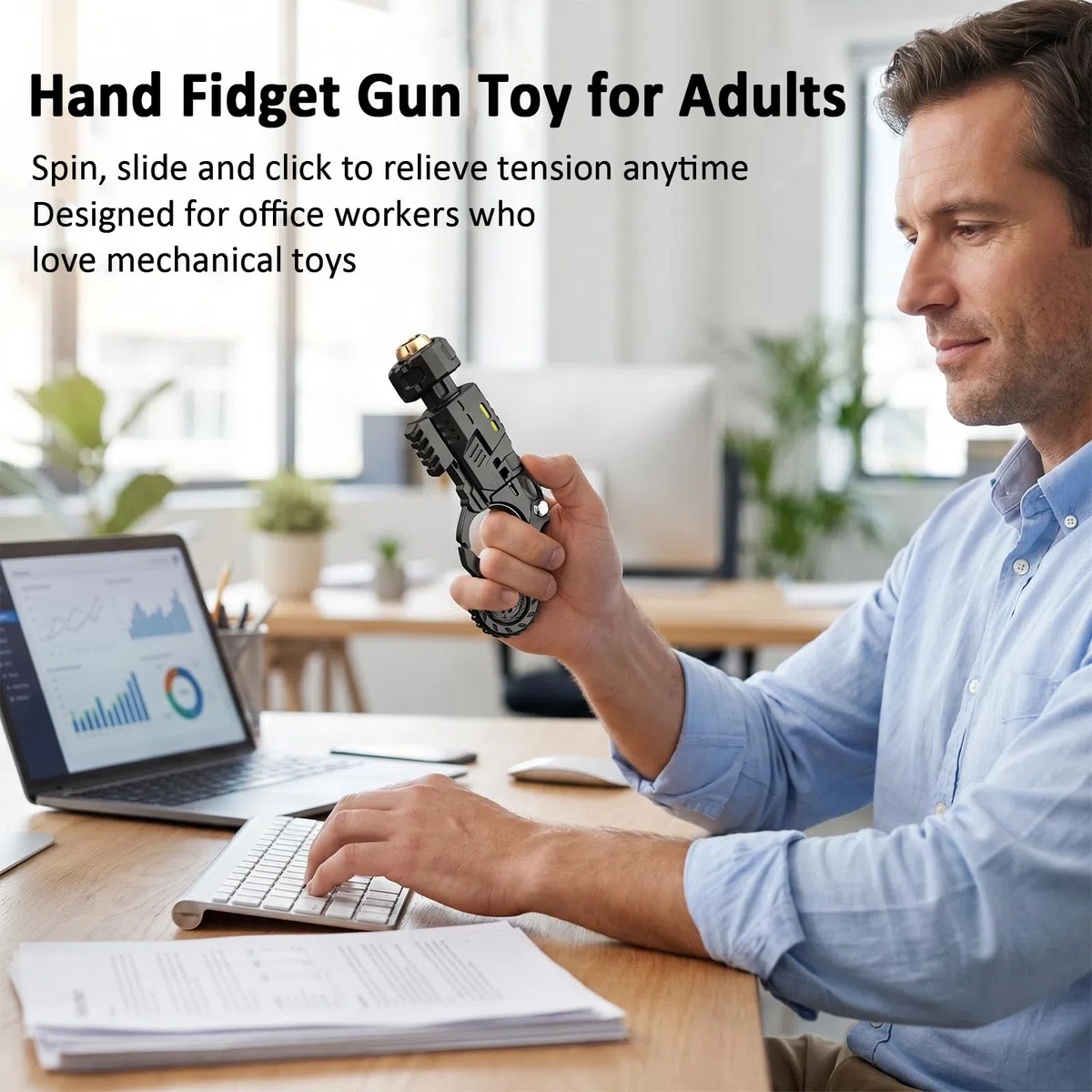 Metall EDC Spielzeugpistole,+ 20 Soft Bullet Anti-Stress Spielzeug Mehrere Spielmodi Soft Bullet Guns Toy with Mini-Stahlscheibe, Zum Sammeln/Verschenken