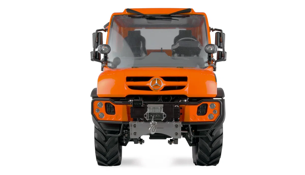 Amewi Mercedes-Benz Unimog Geräteträger 4WD 1:10 ARTR orange RC ferngesteuert Lizenz Fahrzeug