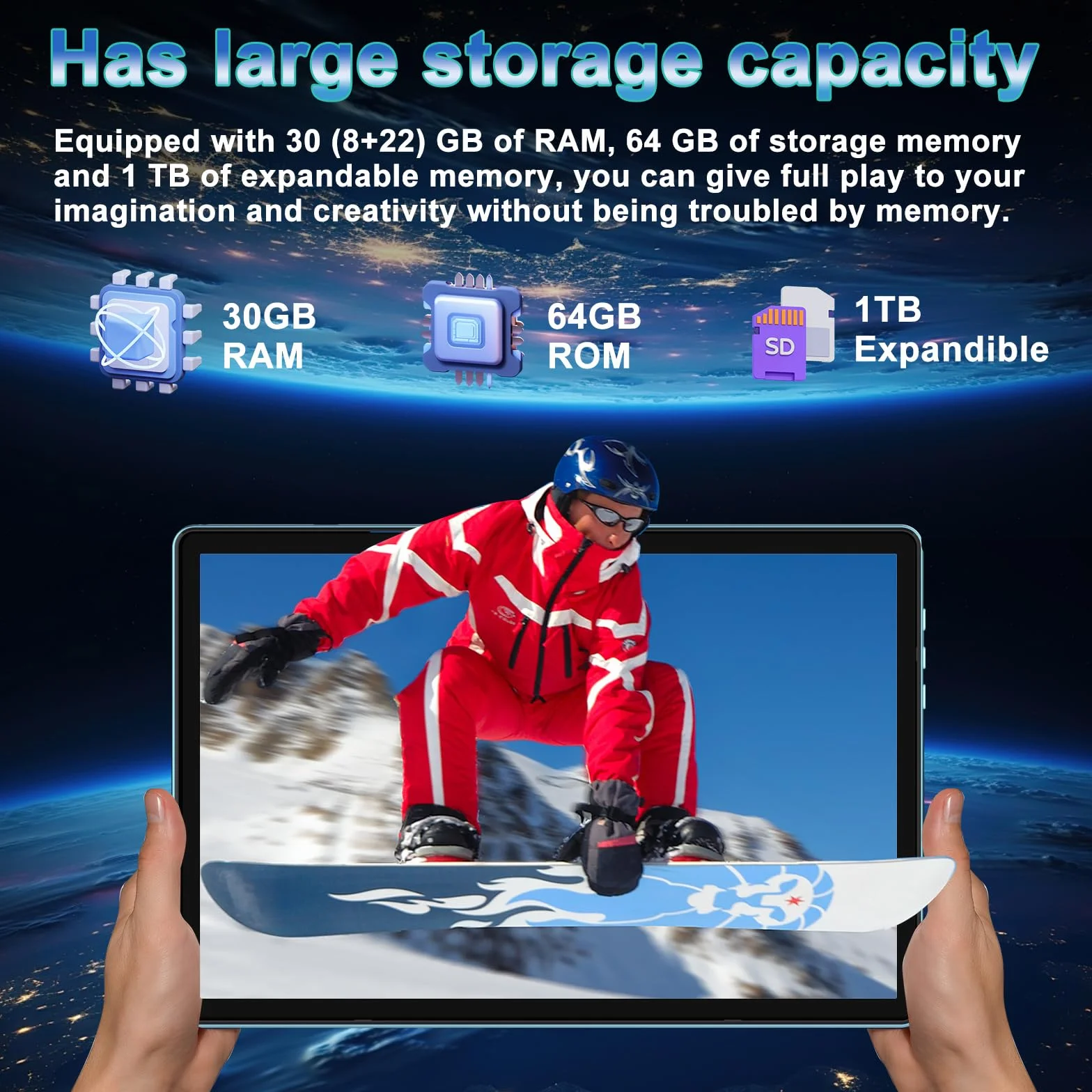 DMOAO Tablet 10 Zoll Android 15 mit Tastatur, Gemini AI, 30GB RAM + 64GB ROM (2TB Erweiterung), 5G WLAN, Widevine L1, Octa-Core, GPS, Face ID, FHD IPS, 6000mAh, USB, Blau