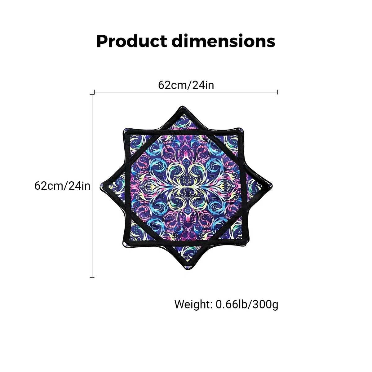 Von Anfänger bis Profi Spinning Cloth Flow Toy – Buntes Jonglier- und Flow-Prop, 24,4 Zoll, Paisley-Muster Flow Star Style