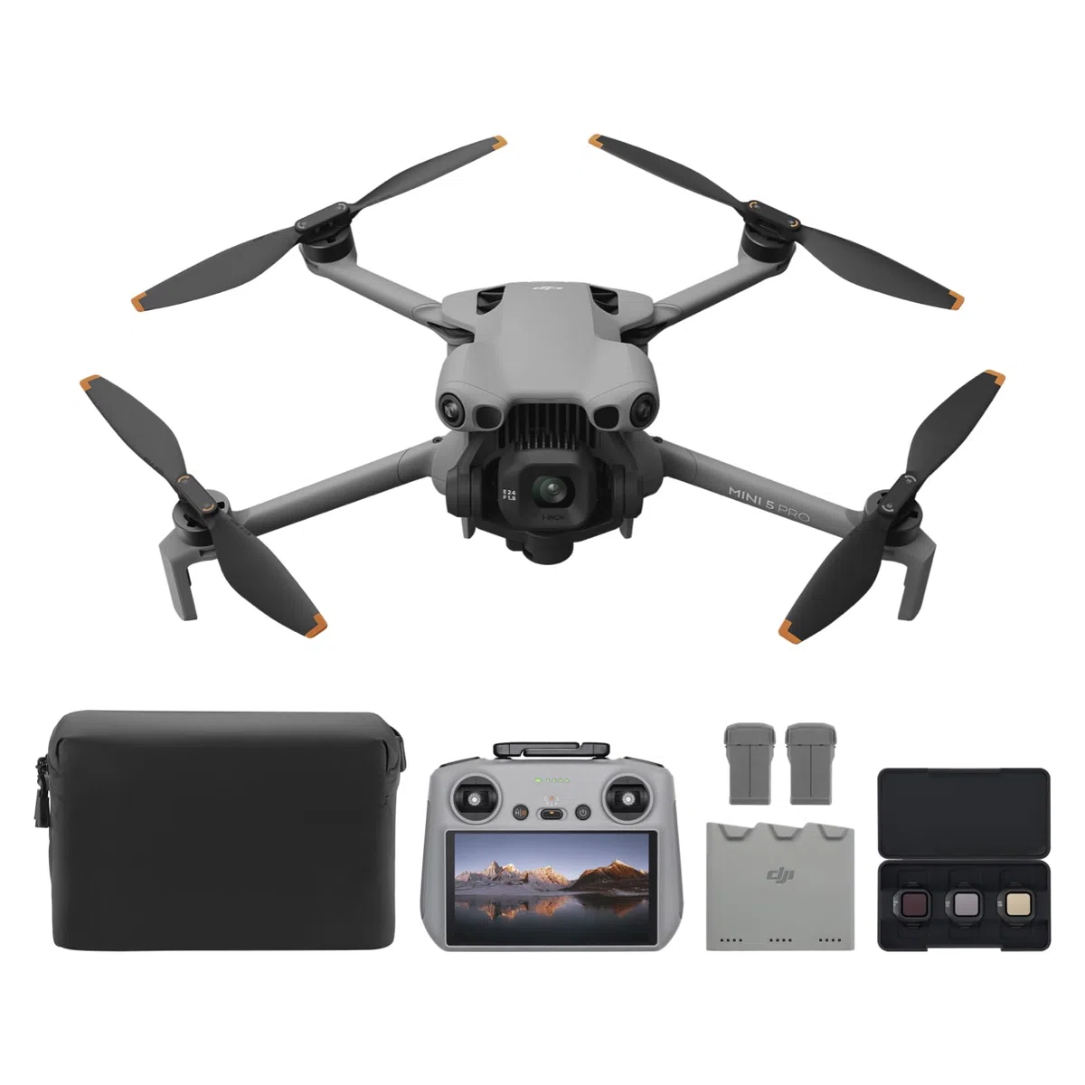Drohne-Paket - DJI - Mini 5 Pro Fly More Combo - CMOS-Kamera 1 - DJI RC2 Fernbedienung + Zubehör