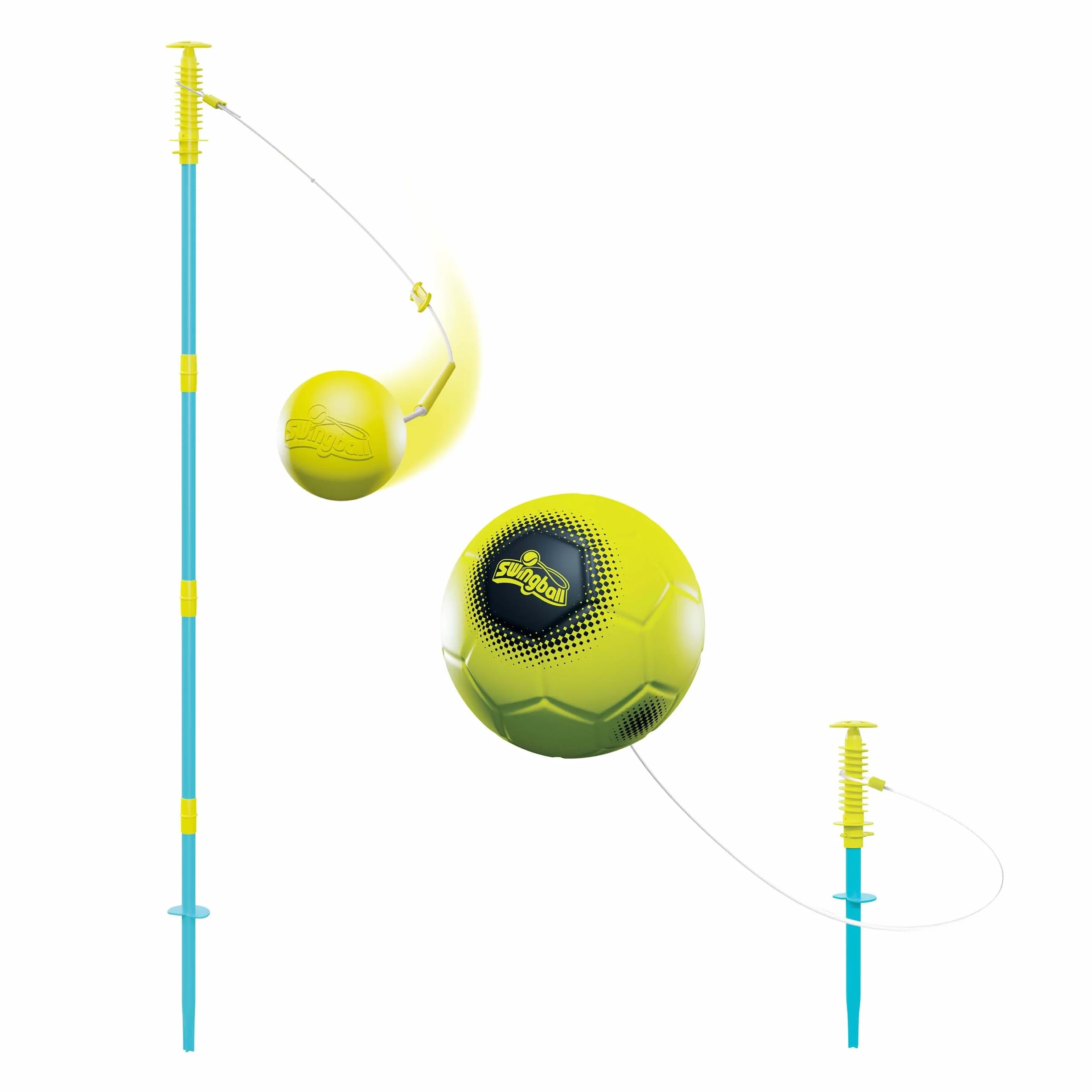 Swingball 7290AM 2 in 1 Multiplay, Tennisspiel, Fußballspiel, für Kinder ab 4 Jahren, Outdoor-Spiele, Gartenspiele