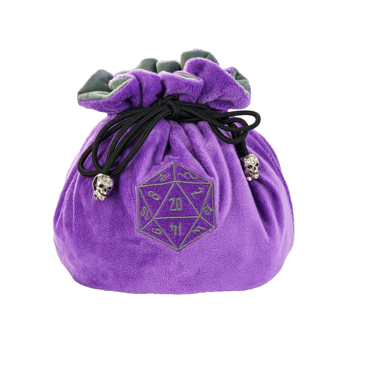 cusdie Würfelbeutel aus Samt mit hoher Kapazität und Taschen, Aufbewahrungstasche, Kapazität 200+ Würfelhalter für DND RPG MTG Game Dices Collection, violett, M, Taschen-Organizer