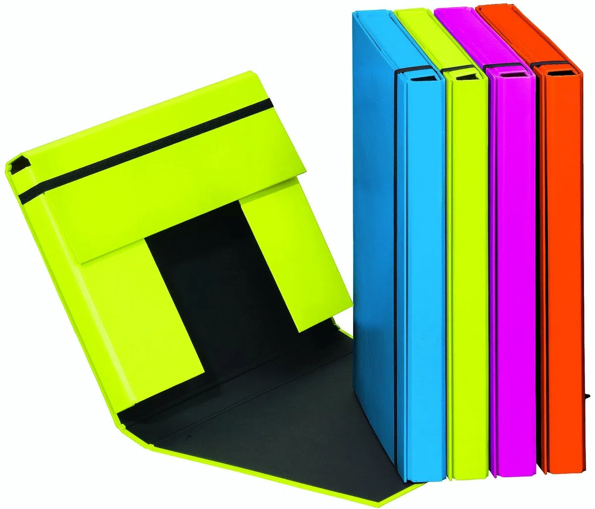 Pagna 6 x Heftbox Trend A5 Pappe farbig Sortiert