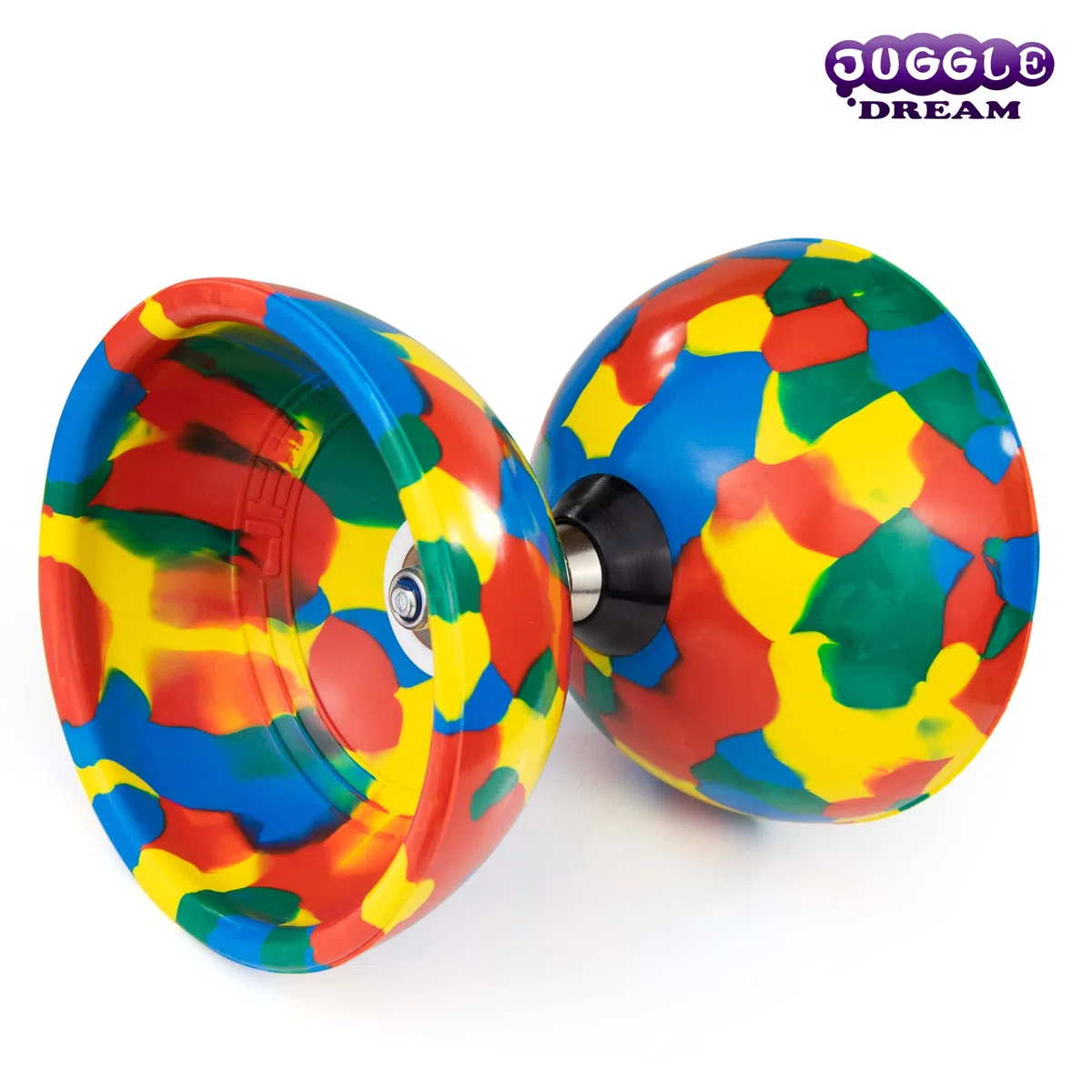 Juggle Dream Jester Diabolo Jonglierset – Kugellager Achse Profi-Diabolo mit Alu-Handstäbe und Online-Lernvideo – Jonglierspielzeug (Mehrfarbig)