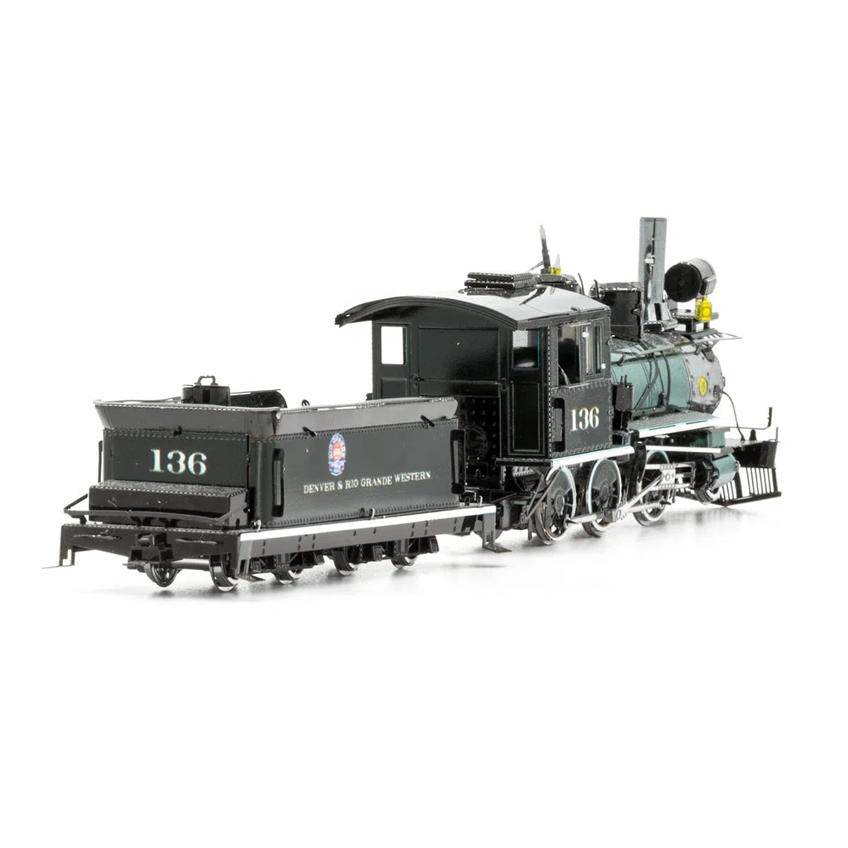 Metal Earth 3D-Puzzle Dampflokomotive 2-6-0, Metallpuzzle, Ferne Westen, Modelle für Erwachsene, herausfordernde Level, 19,5 x 3,5 x 4,8 cm