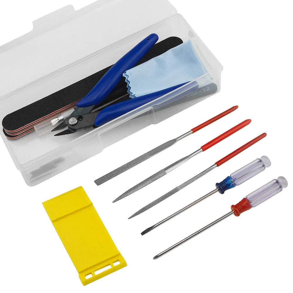 WMYCONGCONG Gundam Modell-Werkzeug-Set für Modellbauer, Grundwerkzeuge, Hobby-Bauwerkzeuge, Kit für Gebäude, Autos, Flugzeuge, Modellbau, BAU, und Befestigung, 24 Stück