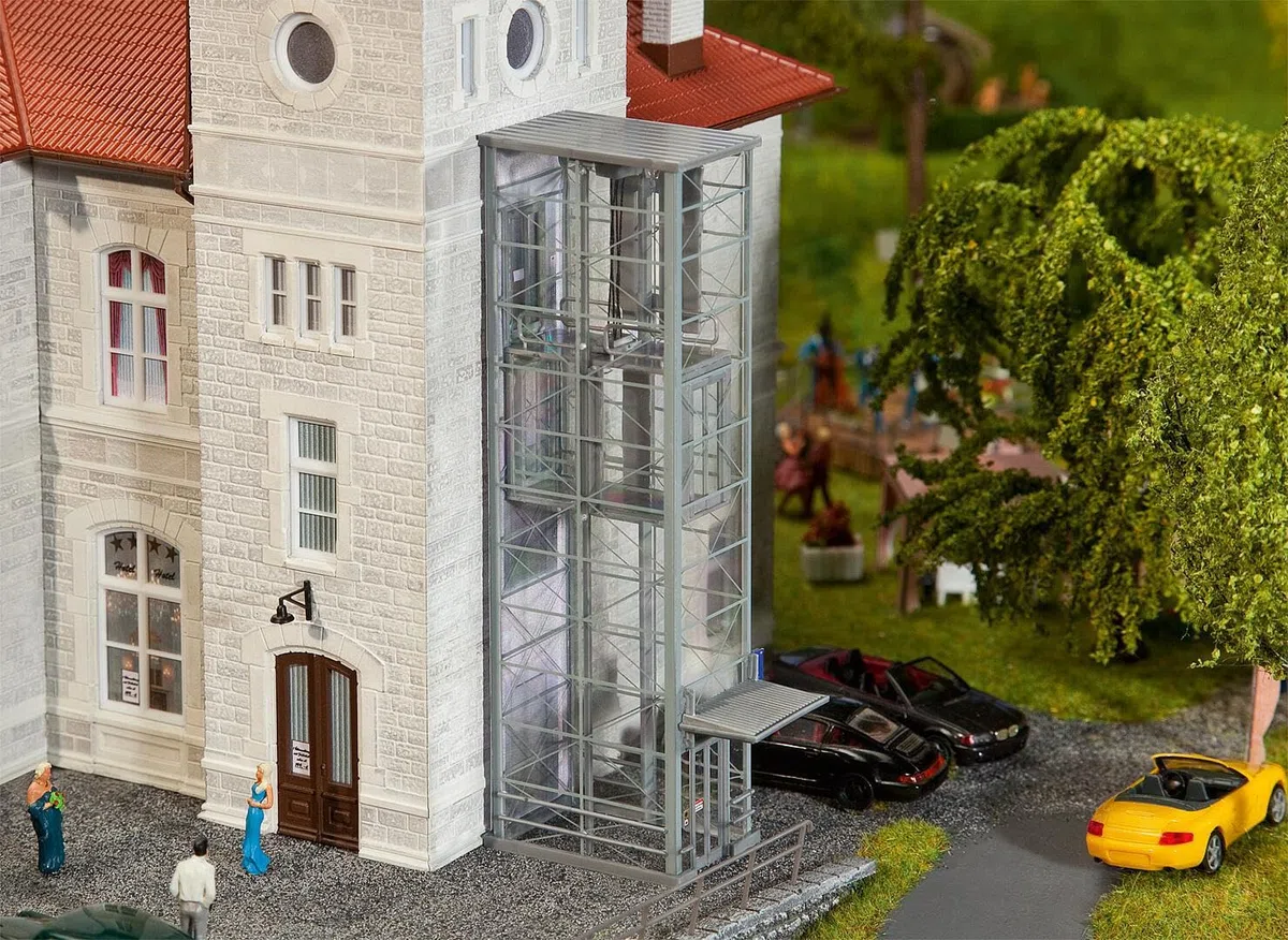 Faller 180609 H0 Moderne Aufzüge Bausatz, Grau