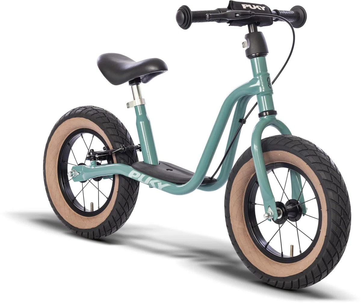 PUKY LR XL BR | Sicheres & stylisches Laufrad für Kinder ab 3 Jahren | Höhenverstellbarer Sattel & Lenker mit Lenkerpolster | Mit großem Trittbrett & V-Brake | Einfaches Auf- und Absteigen | Türkis