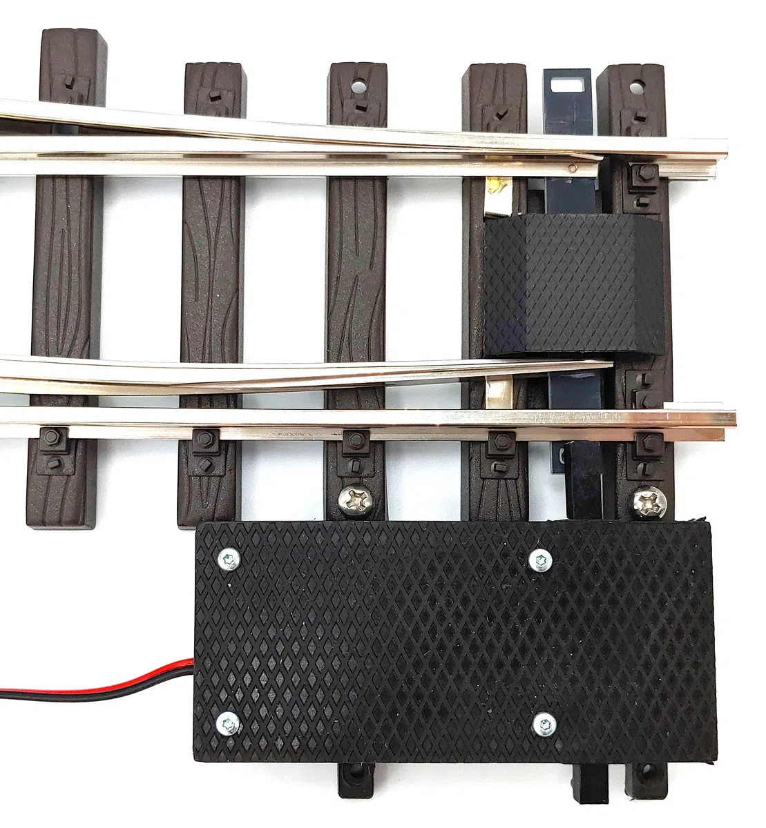 Weichen-Antrieb mit Motor - Weichen-Decoder mit Herzstückpolarisation - Gartenbahn Spur G für Zubehör