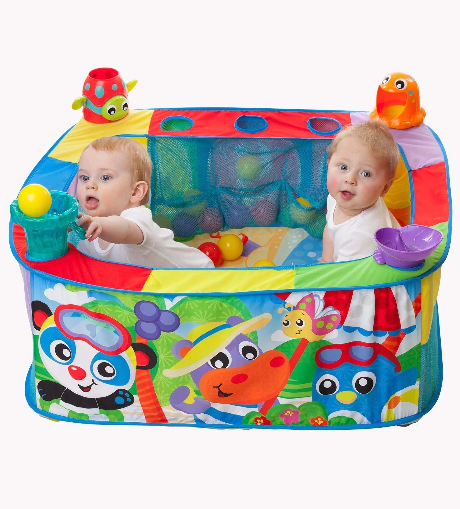 Playgro Pop Up Baby Bällebad - Babybällebad - Bällebad - Bälle - Kinderbälle - Babybälle - Babymotorik - Babysensorik - farbig