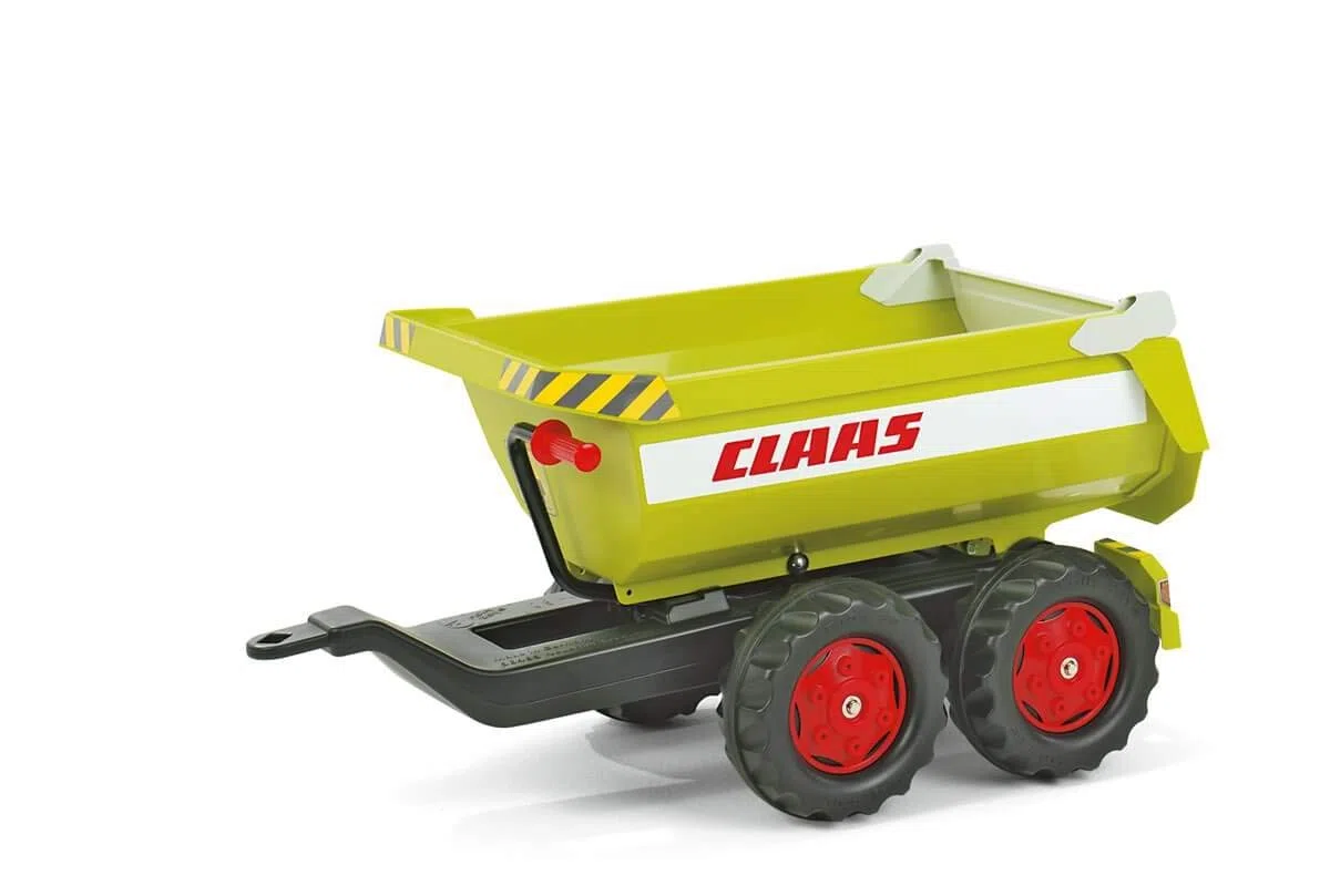 Rolly Toys 122219 - rollyHalfpipe Claas (Alter 3-10 Jahre, Rundmulden-Kipper, kippbare Heckklappe, Zweiachsanhänger), 89 cm × 43 cm × 49 cm