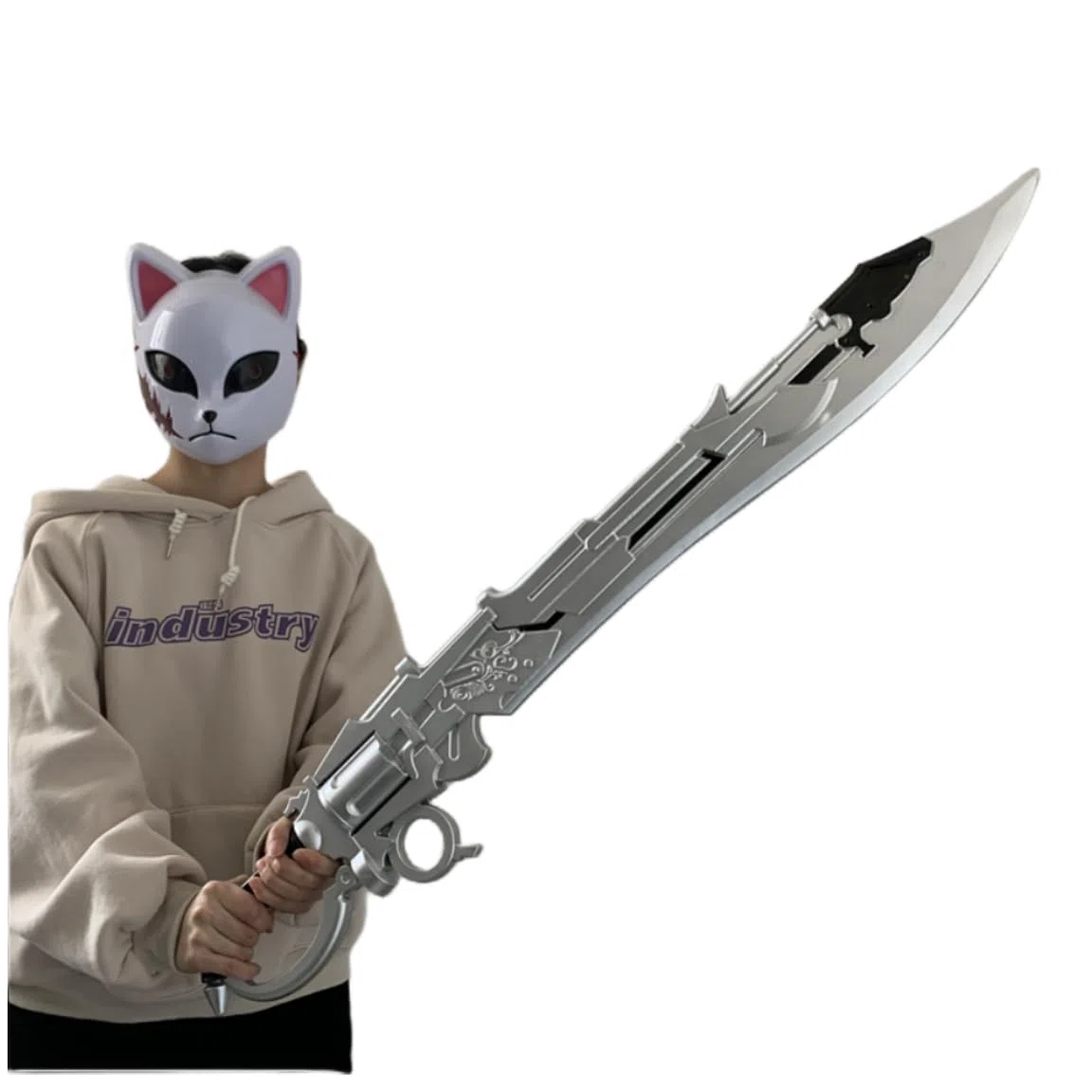 damdos Halloween Prop Fantasy PU Foam Cosplay Hardedge Sword, Cloud Strife Buster Armor Break Sword Remake Sword Knife Weapon Birthdays Gifts