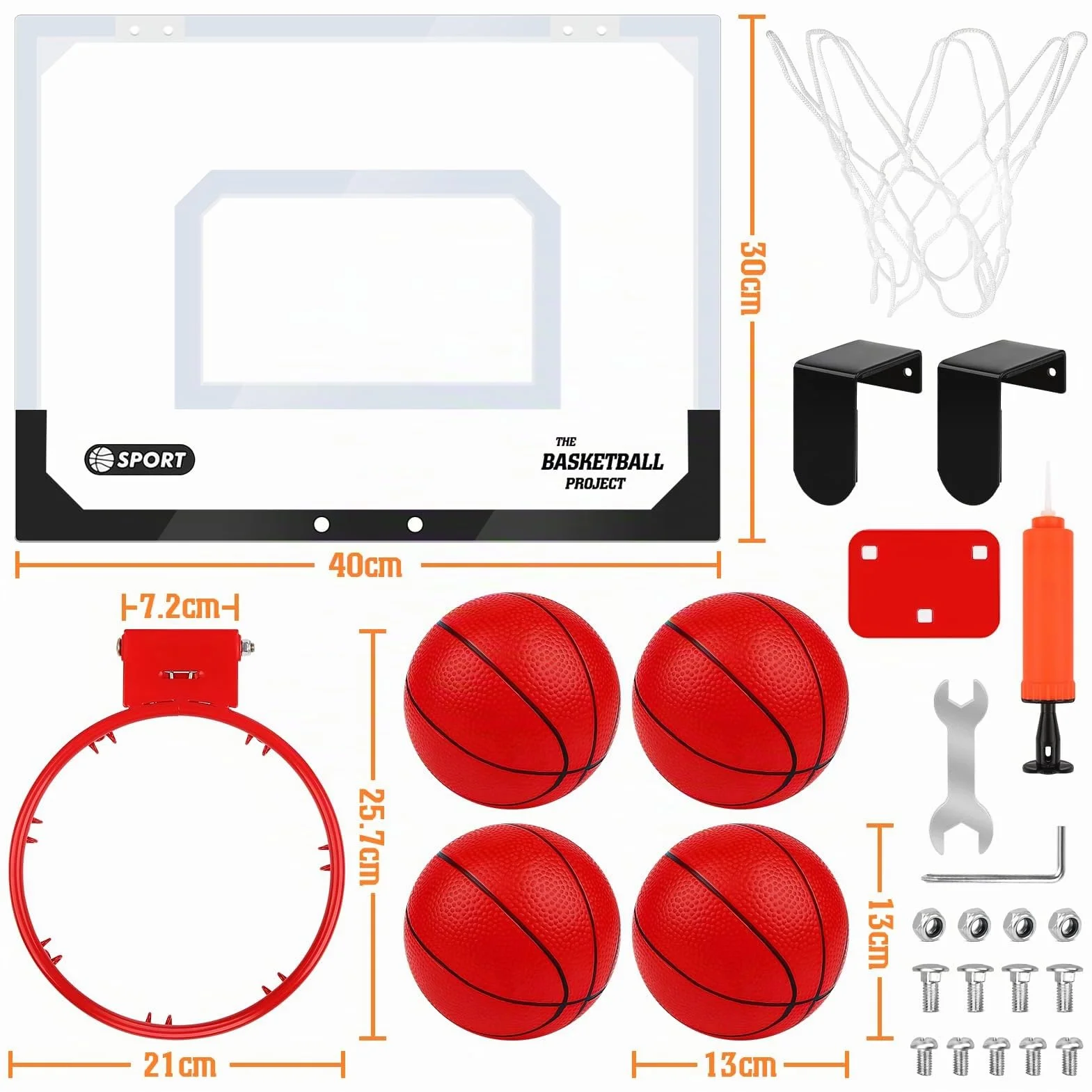 Dreamon Mini Basketballkorb Kinder, Basketball Set Indoor für Zimmer mit Ball
