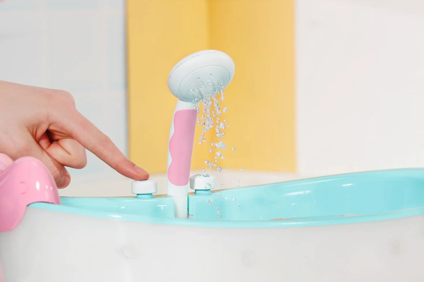 BABY Born Badewanne mit Farbwechsel - Dusch-& Soundfunktion - Hochwertiges Zubehör für Puppen der Größe 36 & 43 cm - Funktioniert auch mit echtem Wasser