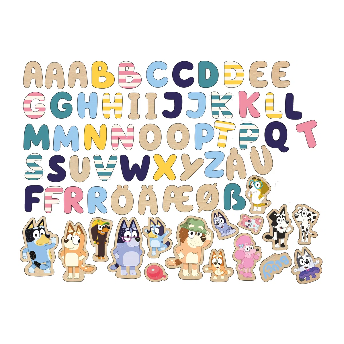 Micki Bluey Magnetbuchstaben- und Zahlen-Set – pädagogisches Magnetspielzeug für Kinder, inklusive Zeichentrickfiguren, perfekt für Kinder ab 3 Jahren, farbenfrohe und sichere Materialien