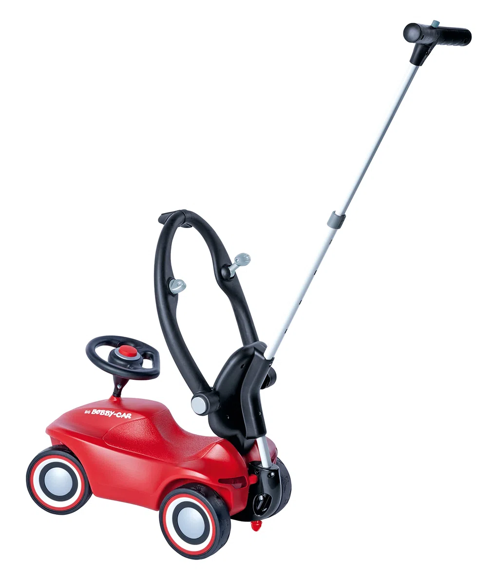 BIG-Premium-Schubstange - 4-fach höhenverstellbare Schiebestange, für die BIG-Bobby-Car Modelle Classic, Next, New und Neo, für Kinder ab 1 Jahr, Schwarz