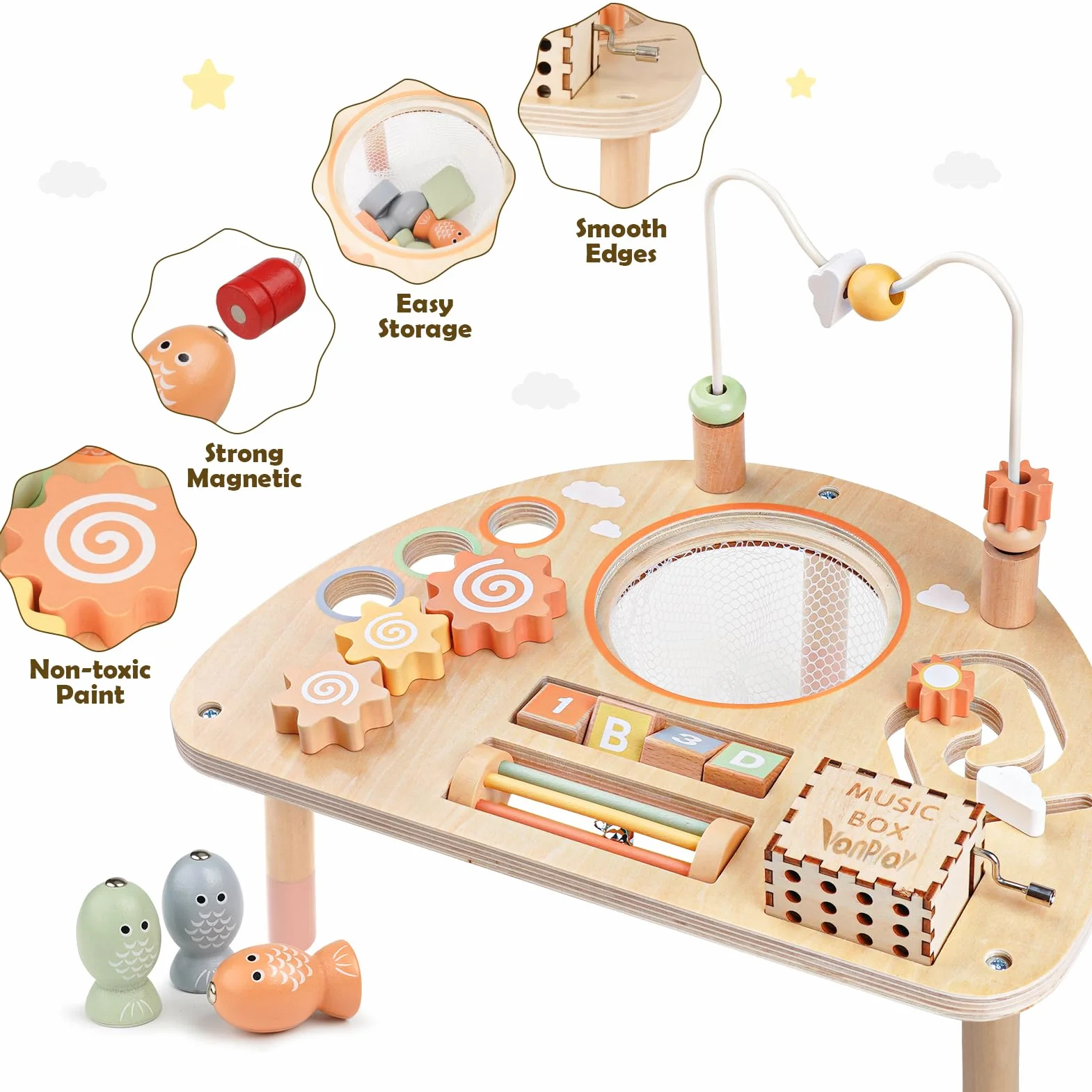 Vanplay Spieltisch Ab 2 Jahr Baby Spielzeug Spieltisch Kinderspielzeug Montessori Spielzeug 2 3 4 5 Jahre Baby Activity Spiel