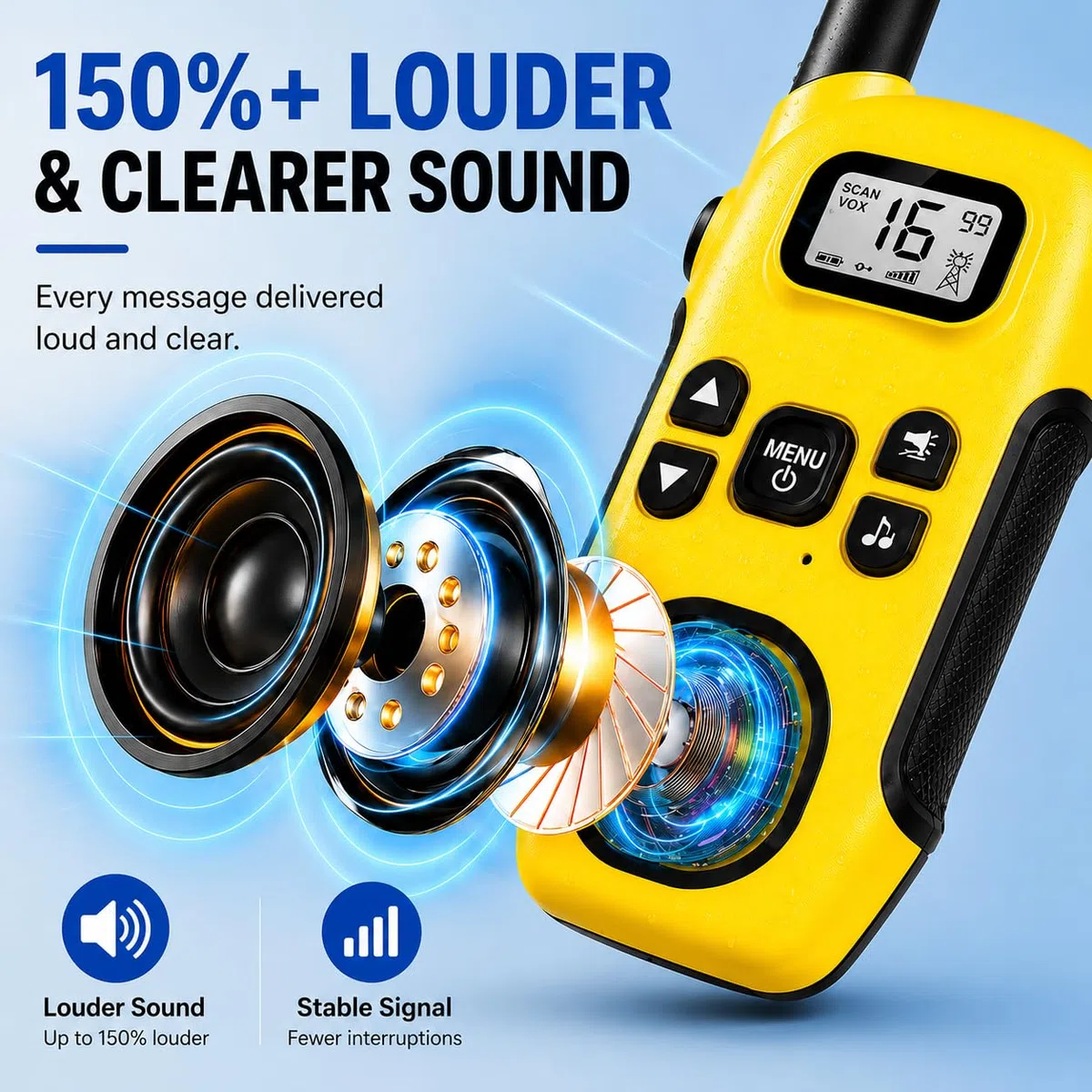 Walkie Talkie Aufladbar für Erwachsene Kinder Funkgeräte, DURLK 3er Set Walki Talki mit 16 Kanäle, bis zu 5 km Reichweite VOX Taschenlampe USB-C, Geschenke für Jungen Mädchen Draußen, Camping, Wandern