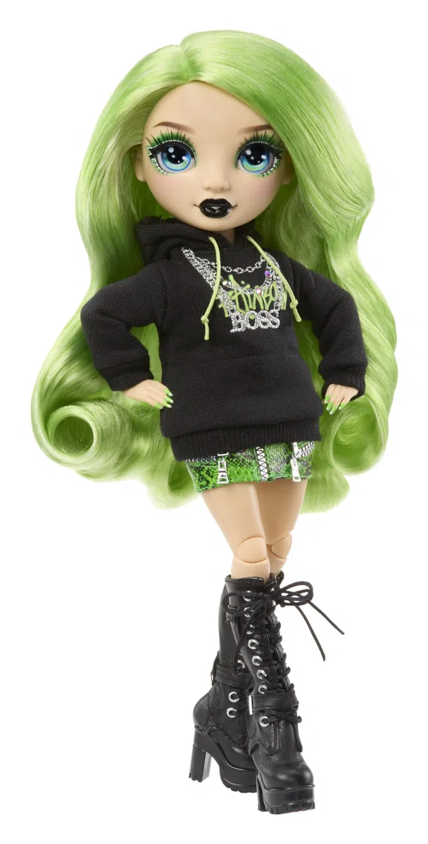 Rainbow High Style Icons Jade – 28 cm Modepuppe mit Langem, Kämmbarem Haar, Zweitem Outfit, Passender Tasche und einem Zweiten Paar Schuhe, Beweglich mit 13 Gelenkpunkten