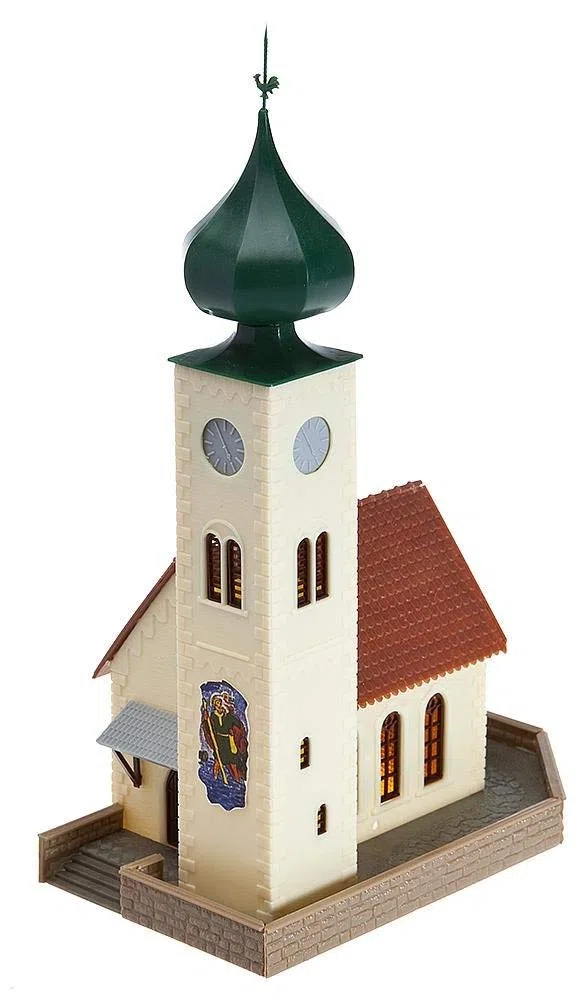 FALLER 130238 - Kirche, Weiss/Opulenter Garten, Medium
