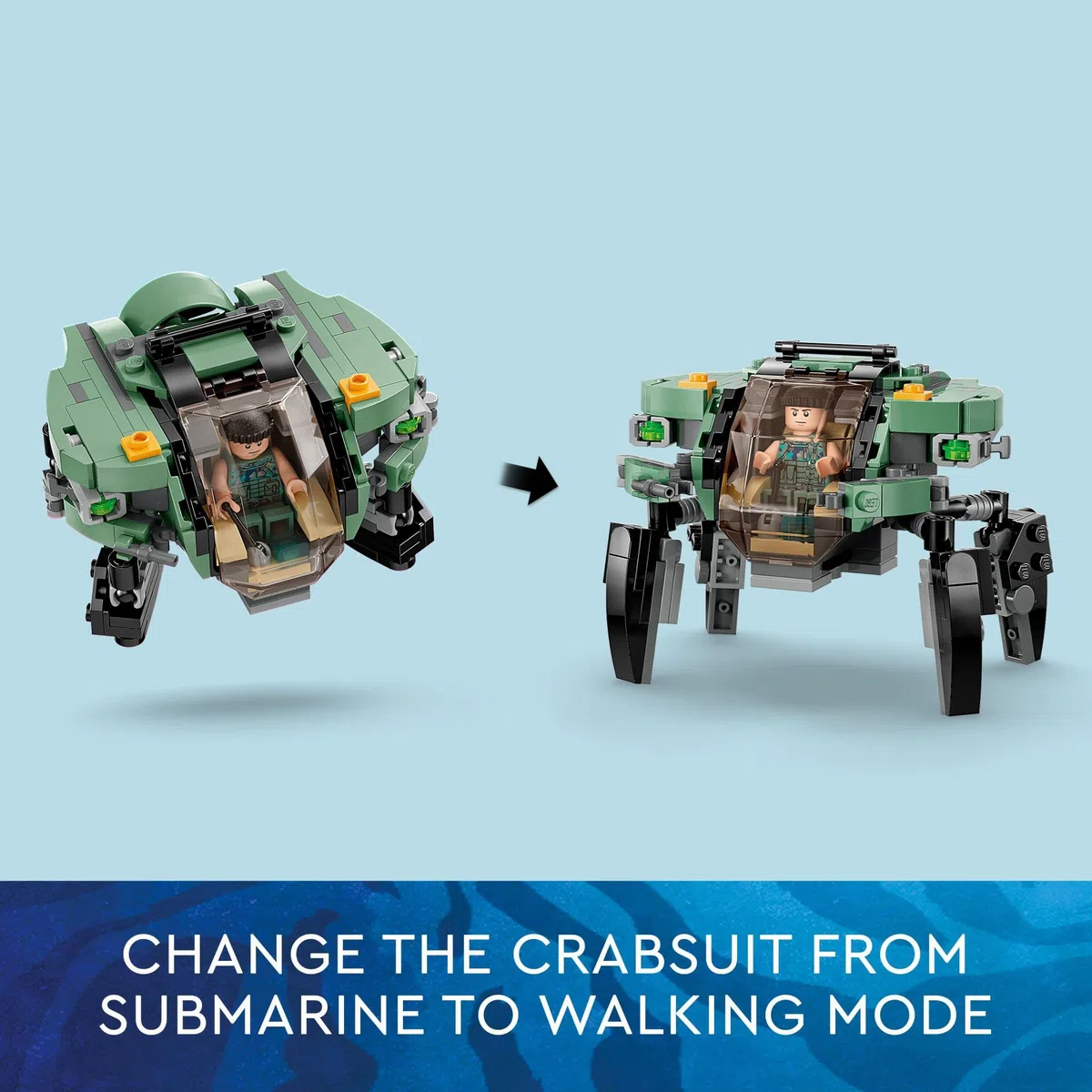 LEGO Avatar: The Way of Water Payakan The Tulkun & Crabsuit 75579, Bauspielzeug-Set, Film-Unterwasser-Ozean mit walähnlicher Meerestierfigur, Mehrfarbig