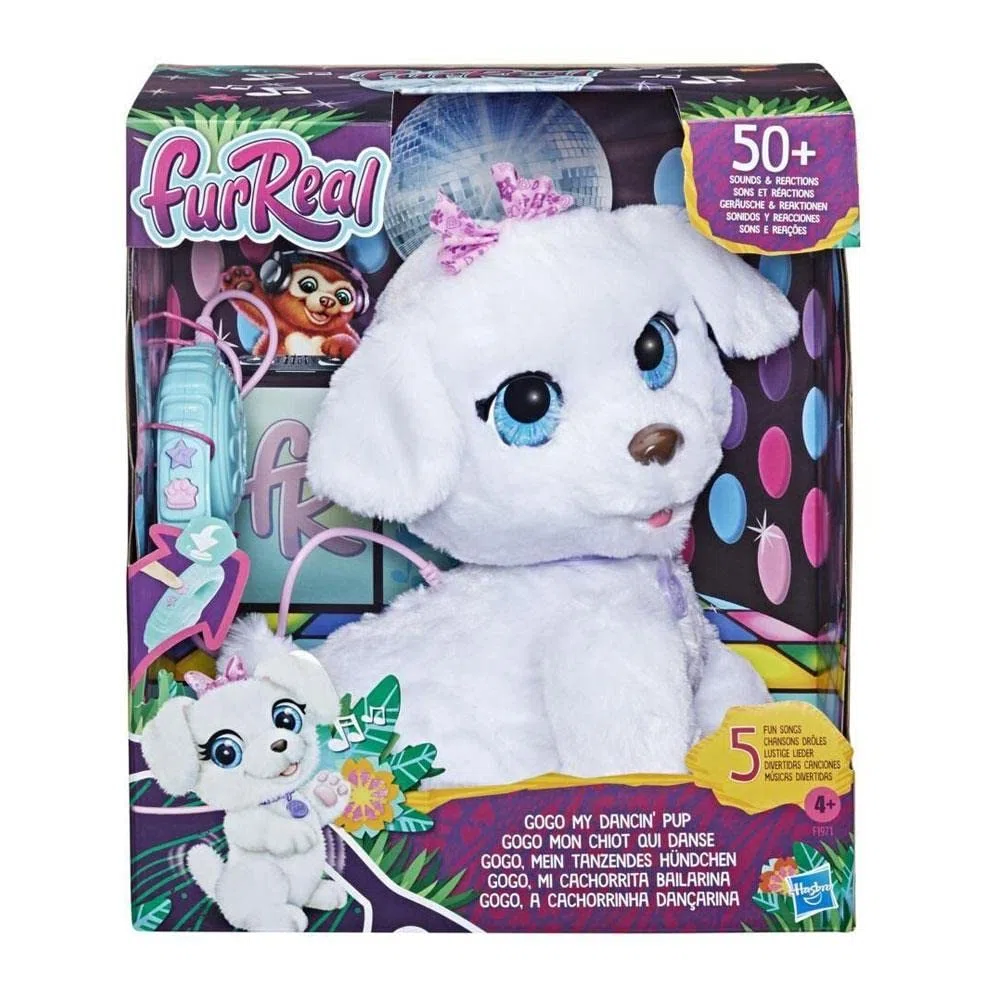 FurReal Hasbro GoGo, Mein tanzendes Hündchen, interaktives, elektronisches Tierchen, 50+ Geräusche und Reaktionen, ab 4 Jahren