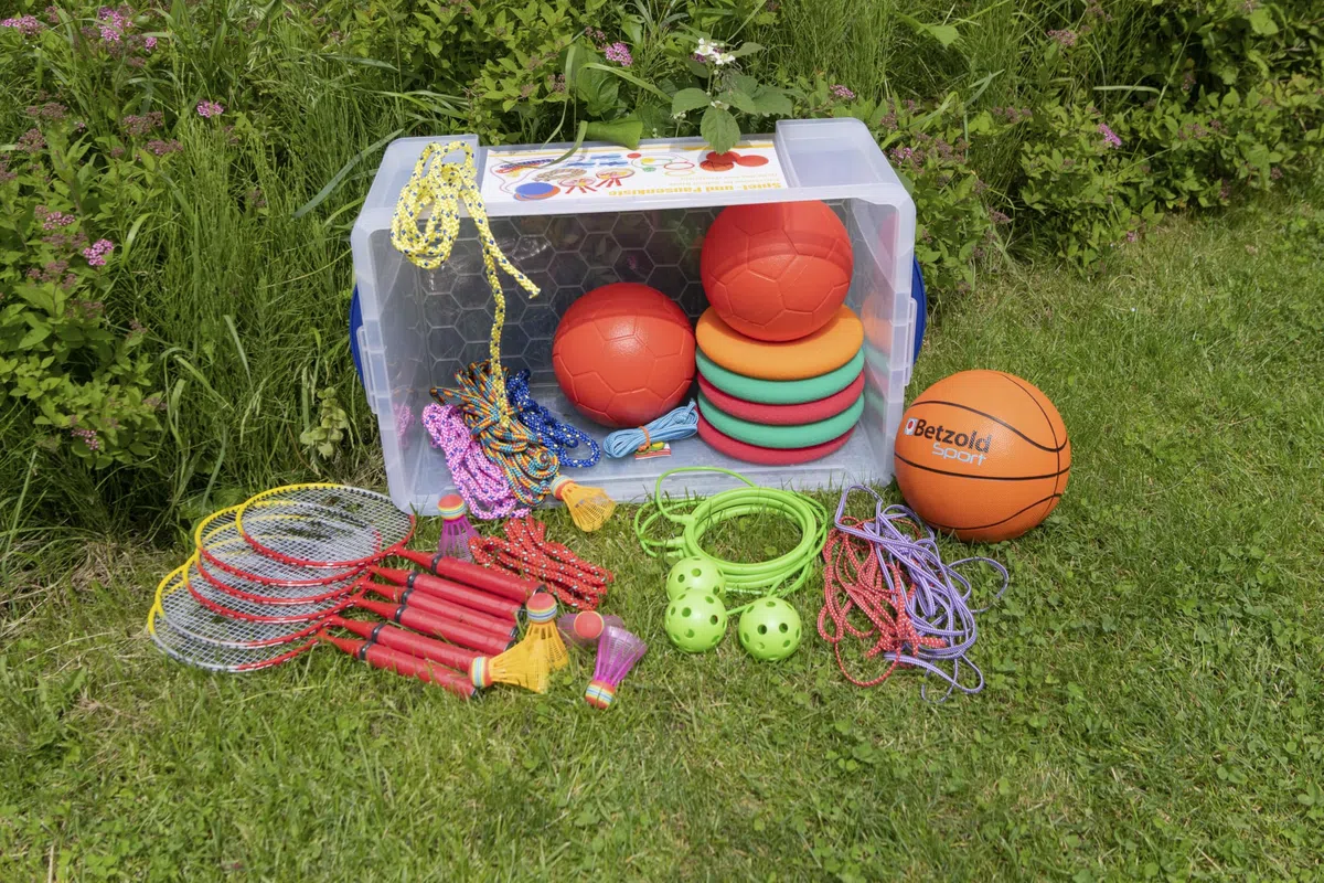 Betzold Aktivitätskiste und Pausenkiste - Aktivitäts-Set Lernende Outdoor Gruppenset
