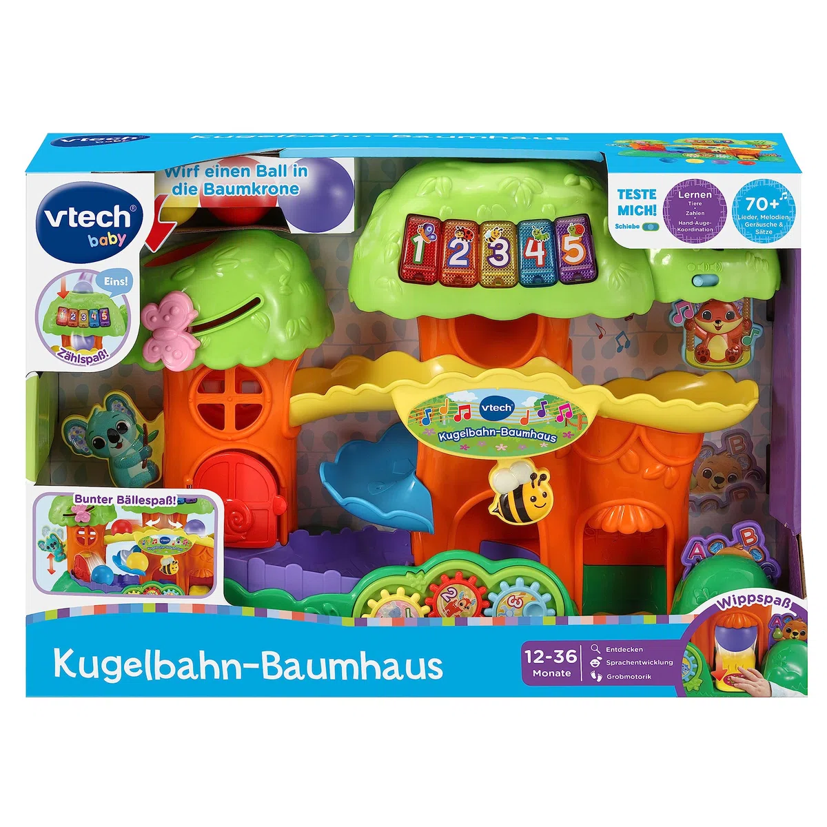 VTech Baby Kugelbahn-Baumhaus mit 4 Bällen & Leuchttasten