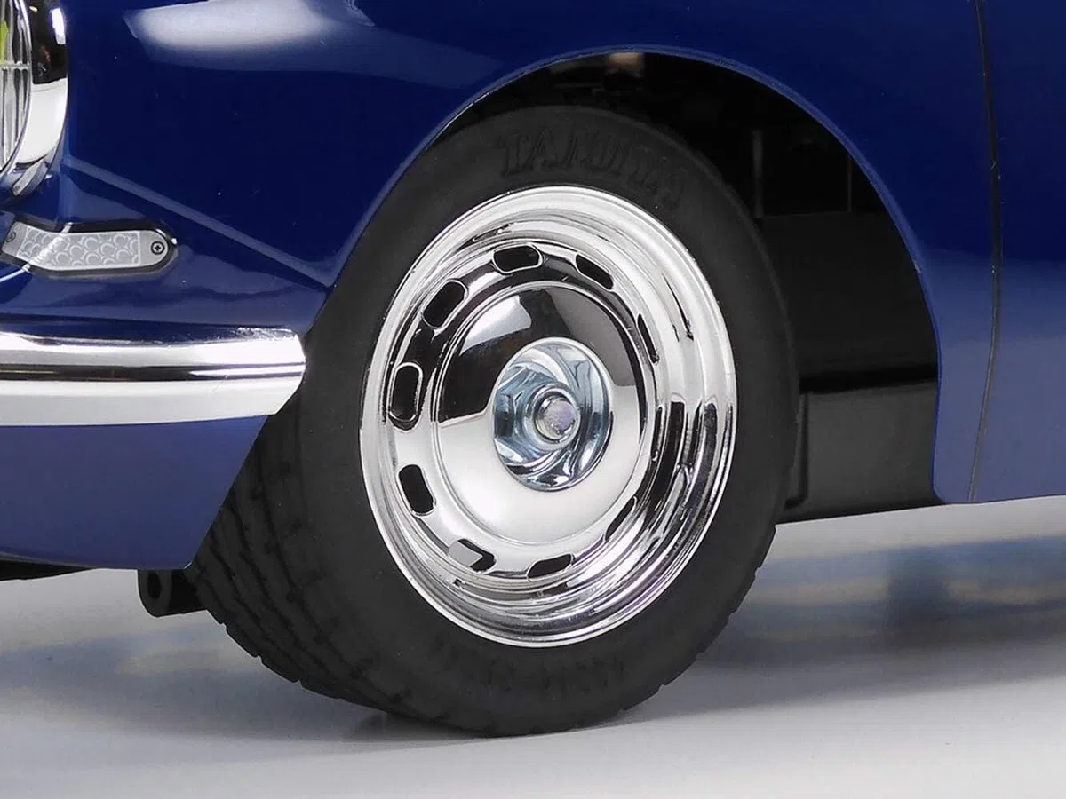TAMIYA 58734 1:10 RC Citroen DS MB-01 - ferngesteuertes Auto, Fahrzeug, Modellbau, Zusammenbauen, Hobby, RC Bausatz, unlackiert, Blau